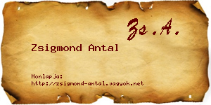 Zsigmond Antal névjegykártya